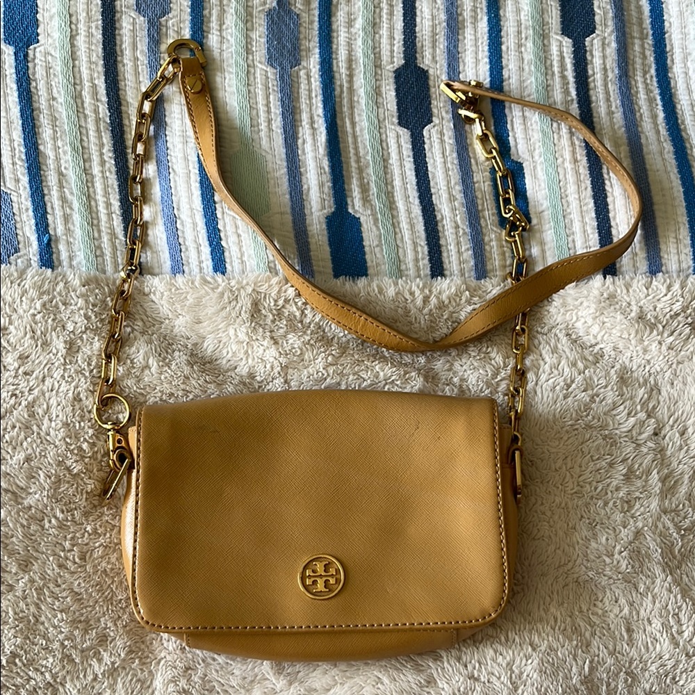 Tory Burch Tan Leather Crossbody Bag